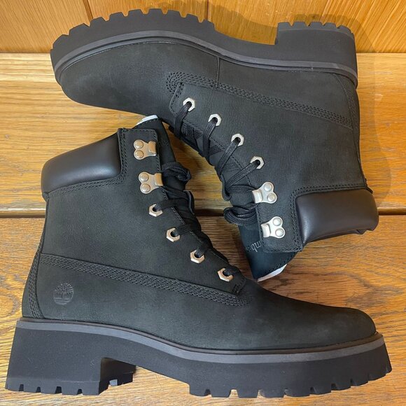TIMBERLAND WOMEN'S CARNAB COOL 6 '' INCH BOOT BLACK NUBUCK A5NYY SIZE 9 & 10 - Picture 6 of 10